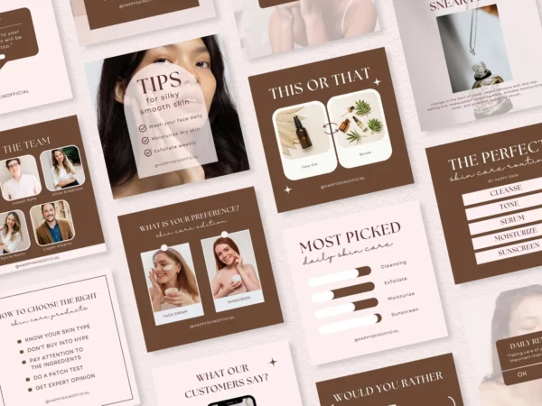 Skincare Instagram Post Template, Esthetician Instagram Templates, Skincare Instagram Post, Esthetician Canva Templates - Image 3