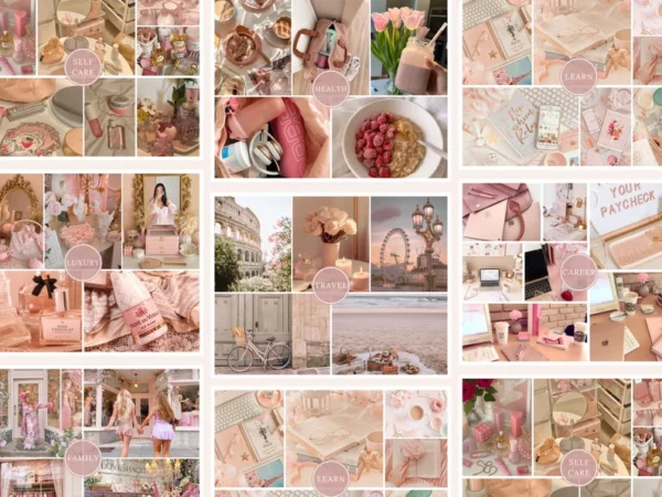 Vision Board Template for Manifesting your Dream Life Canva, Mood Board Template, Motivational Board, Picture Board, Goal Board - Image 7