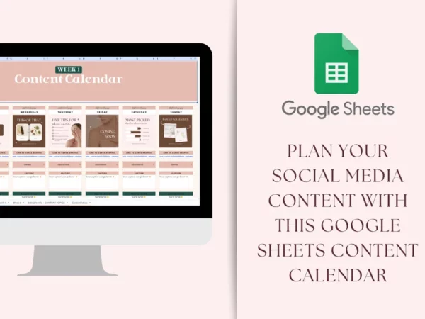 Editable Social Media Content Planner Google Sheets, Content Calendar, Content Strategy, Content Creation, Content Ideas - Image 2