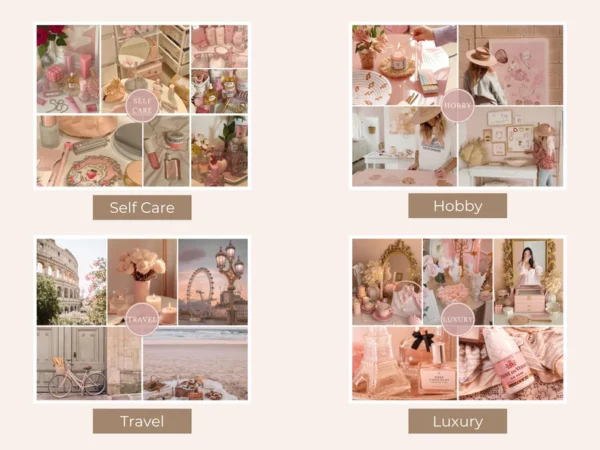 Vision Board Template for Manifesting your Dream Life Canva, Mood Board Template, Motivational Board, Picture Board, Goal Board - Image 5